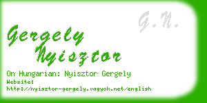 gergely nyisztor business card